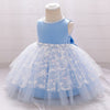 Elegant A-Line Tea-Length Flower Girl Dress with Beaded Details