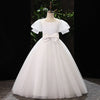 Floor Length Princess Tulle Dress with Bows for Girls