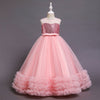 Floor Length Tulle Sequin Flower Girl Dress: Sleeveless