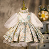 Floral Princess Tea-Length Tulle Flower Girl Dress