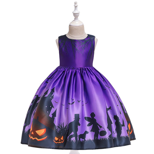 A-Line Tea Length Ruffle Dress for Girls – Party, Wedding & Holiday Wear