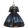 Girls A-Line Tea Length Ruffle Party Dress