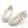 Girls' Glitter Closed-Toe Block Heel Dress Shoes