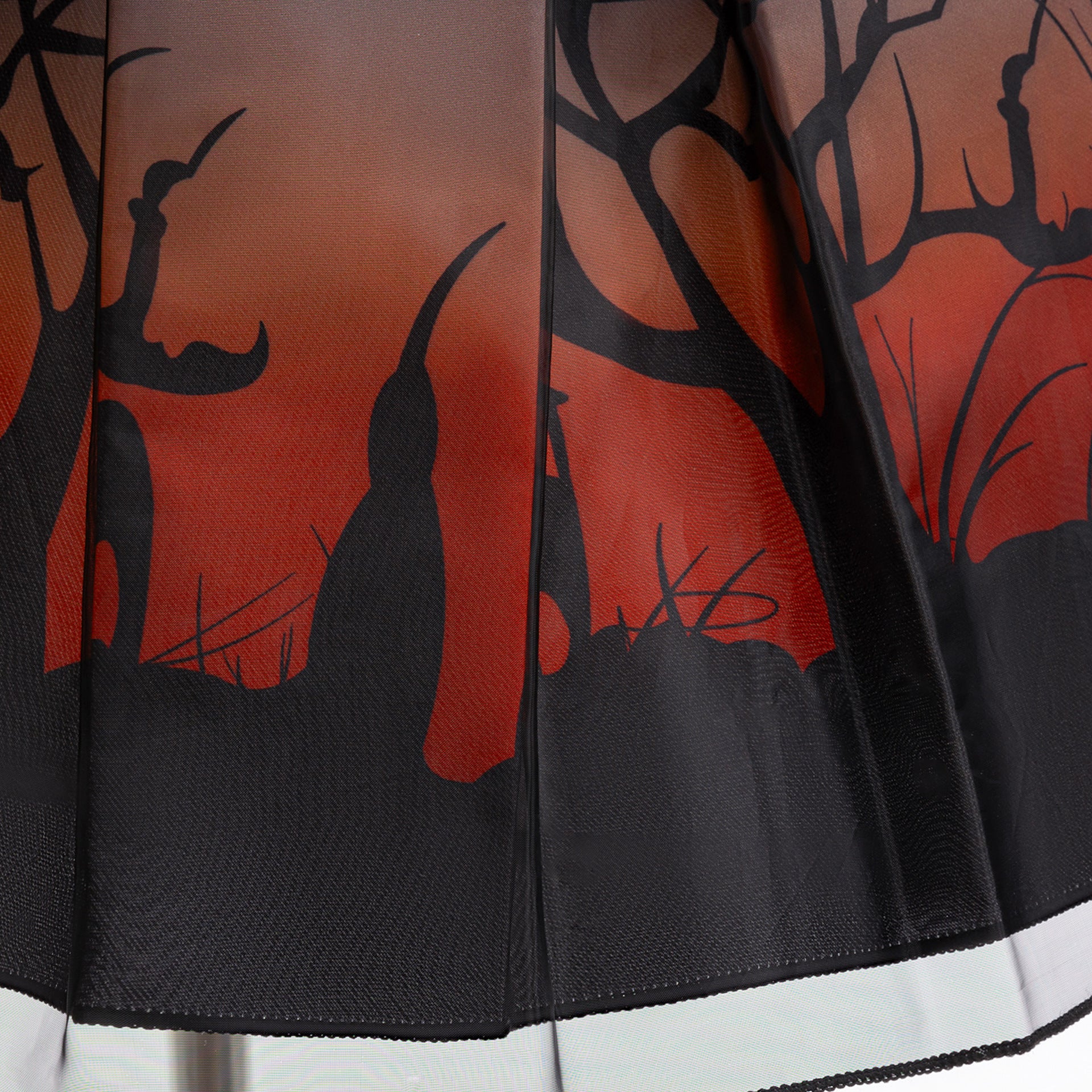 Girls Witch Bat Print Halloween Tea-Length Dress – Cosplay Costume for 3-10 Years