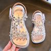 Girls' Sparkly Rhinestone Open-Toe Dress Sandals