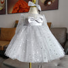 Grey Tulle A-Line Flower Girl Dress - Long Puff Sleeves