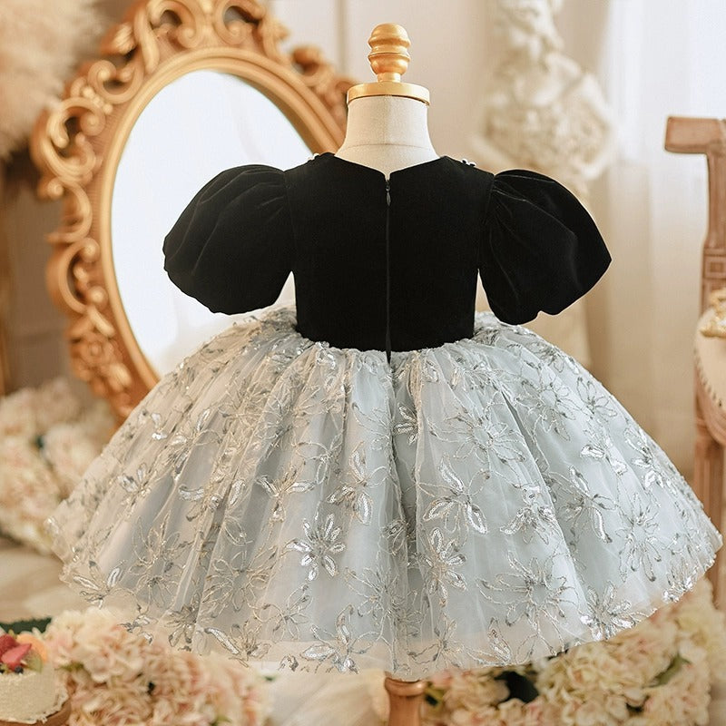 Black Sequin Ball Gown Dress for Girls – Party & Special Occasion Outfit