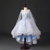 Lace Tulle A-Line Flower Girl Dress Round Neck Long Sleeve