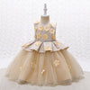 Lace Tulle Princess Flower Girl Dress | Sleeveless Tea