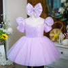 Lilac A-Line Flower Girl Dress - Sequin & Tulle