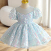 Mint Green Sequin Princess Flower Girl Dress