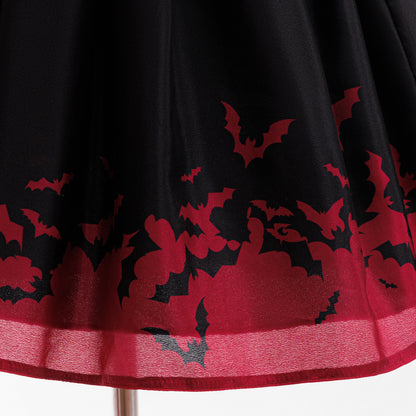 Black Off Shoulder Princess Dress for Girls Tea Length | Halloween & Party Outfit
