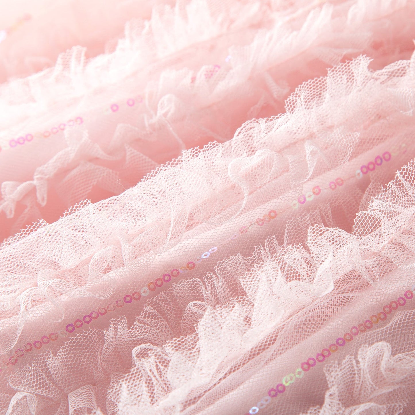Pink Princess Tea-Length Flower Girl Dress with Lace and Bows