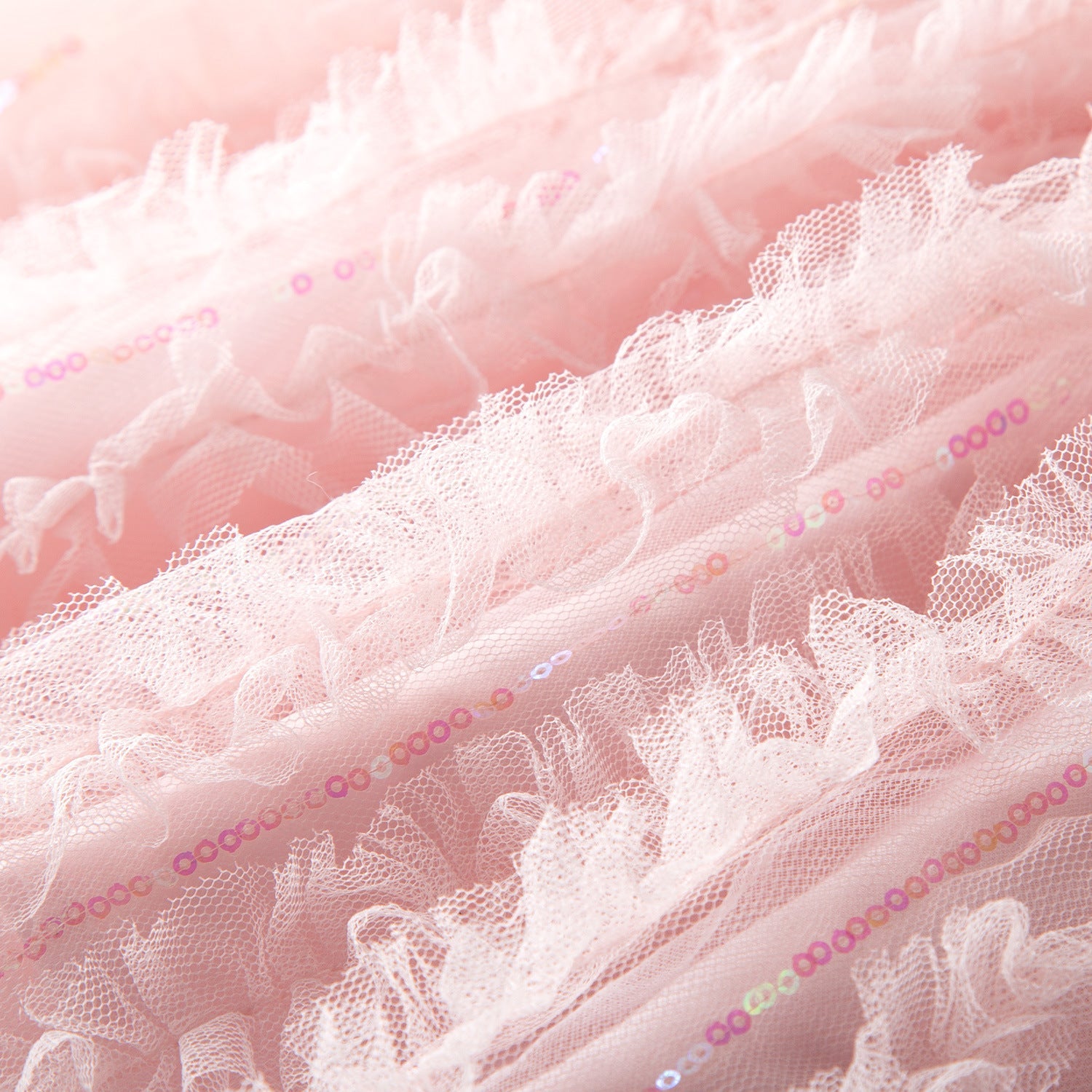 Pink Princess Tea-Length Flower Girl Dress with Lace and Bows