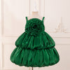 Princess Chiffon Organza Flower Girl Dress with Cascading Ruffles