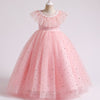 Princess Floor-Length Tulle Flower Girl Dress with Sequins