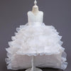 Robe de princesse à volants et nœud - Traîne longue
