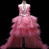Princess Flower Girl Dress with Cascading Ruffles & Pleats