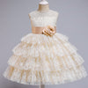 Princess Flower Girl Dress with Lace and Floral Embellishments