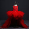 Princess Flower Girl Dress with Lace and Tulle Sweep Train