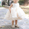Princess Lace Flower Girl Dress with Bow Embellishments