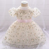 Princess Tea-Length Lace and Tulle Flower Girl Dress with Ruffles