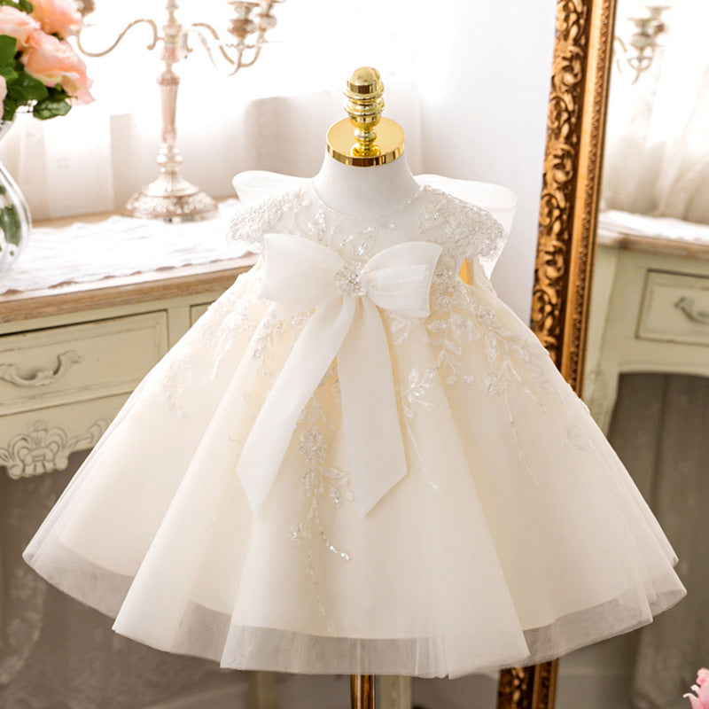 Princess Tea-Length Lace Tulle Flower Girl Dress