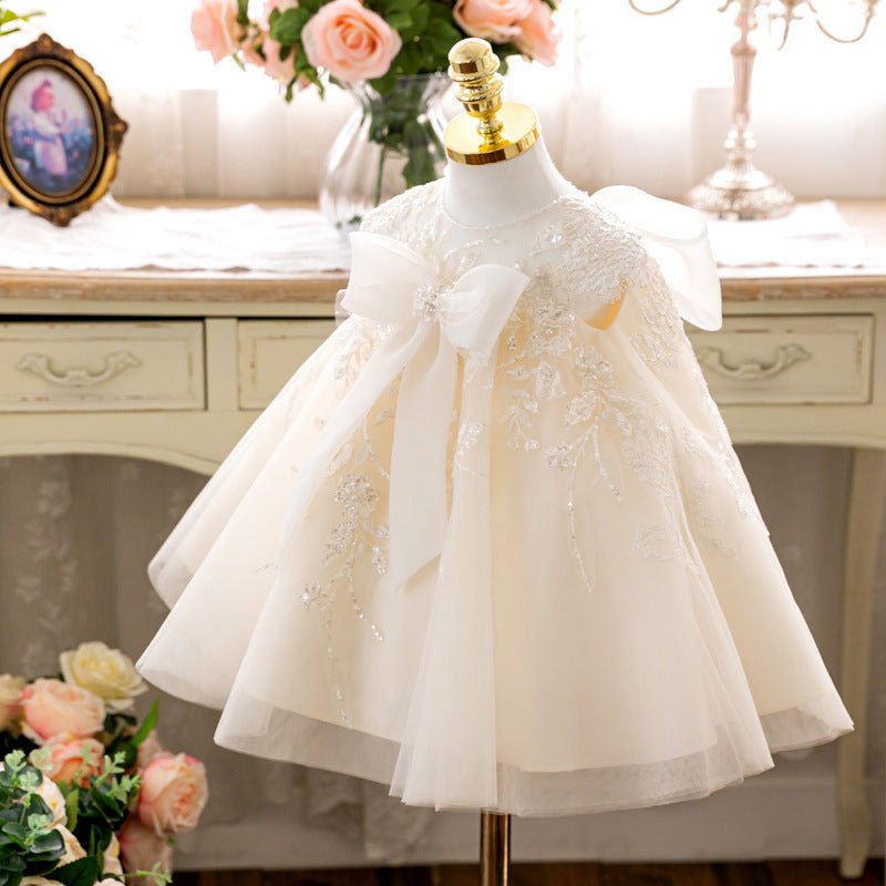 Princess Tea-Length Lace Tulle Flower Girl Dress