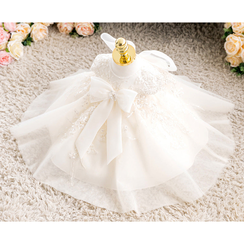 Princess Tea-Length Lace Tulle Flower Girl Dress