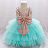 Princess Tea-Length Tulle Flower Girl Dress with Sequins