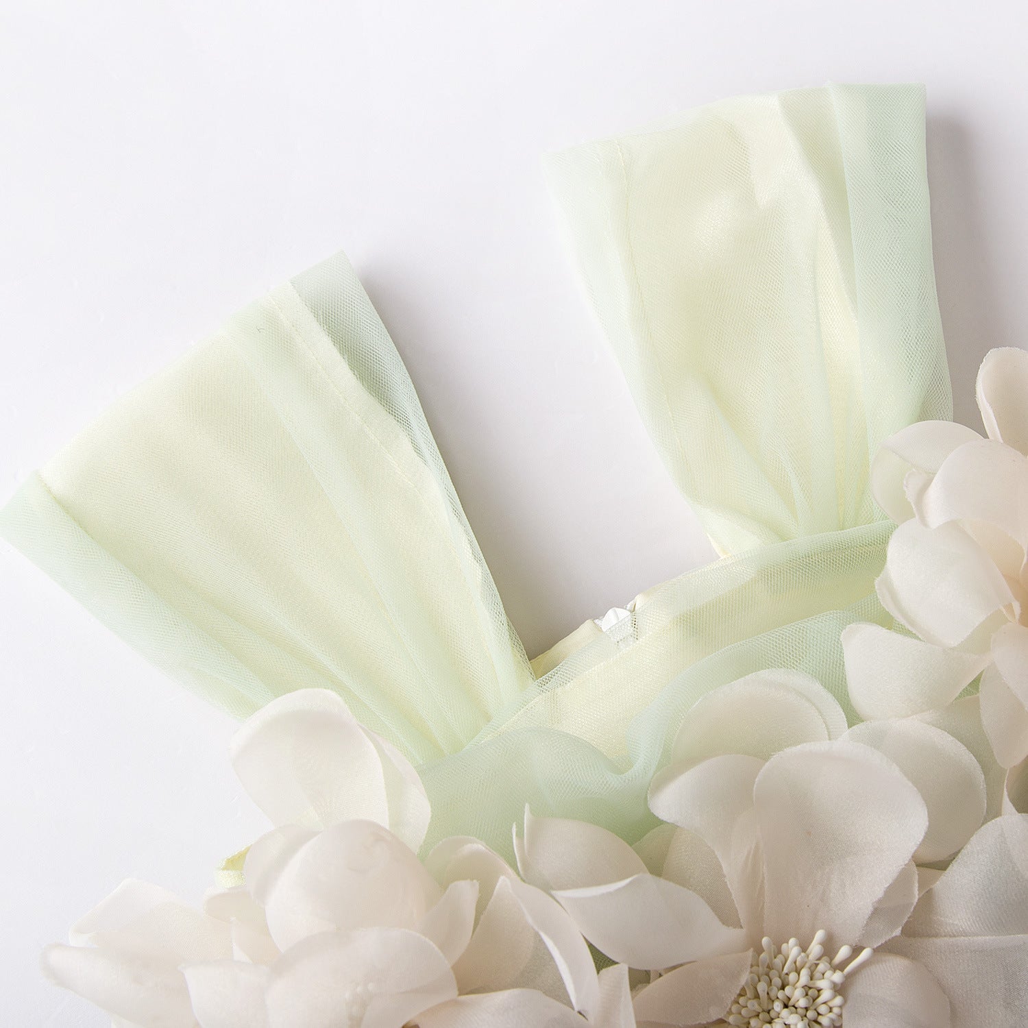 Princess Tulle Flower Girl Dress with Flower Embellishments Tea Length