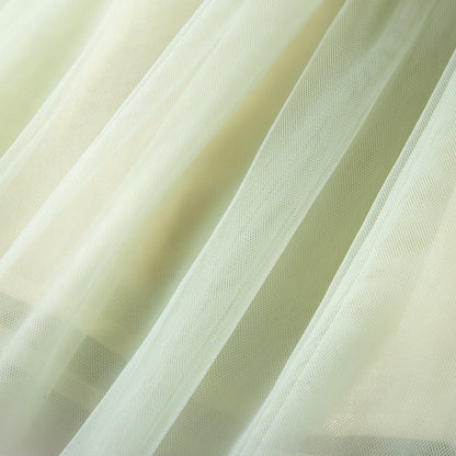 Princess Tulle Flower Girl Dress with Flower Embellishments Tea Length