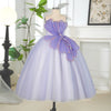 Purple A-Line Princess Flower Girl Dress – Tulle & Chiffon
