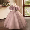 Purple A-Line Princess Flower Girl Dress – Tulle & Organza