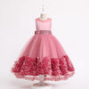 Satin Tulle Princess Flower Girl Dress Sequins Sleeveless
