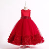 Satin Tulle Princess Flower Girl Dress Sequins Sleeveless