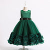 Satin Tulle Princess Flower Girl Dress Sequins Sleeveless
