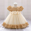 Sequin Tulle Flower Ball Gown Dress for Girls