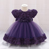 Sequin Tulle Flower Ball Gown Dress for Girls