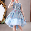 Sequined Princess Flower Girl Dress with Cascading Ruffles
