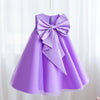 Sleeveless A-Line Flower Girl Dress with Bow and Tulle Skirt