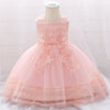 Sleeveless Lace Flower Girl Dress with Floral Tulle Skirt