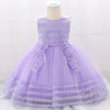 Sleeveless Lace Flower Girl Dress with Floral Tulle Skirt