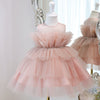 Tea Length Tulle A-Line Flower Girl Dress - Sleeveless