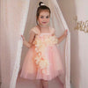 Tulle A-Line Flower Girl Dress Square Neck Sleeveless Flowers