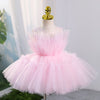 Tulle A-Line Flower Girl Dress with Pleated Skirt
