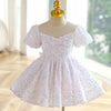 White Sequin A-Line Flower Girl Dress