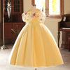 Yellow A-Line Princess Flower Girl Dress – Tulle & Chiffon