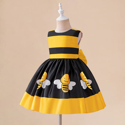 Yellow Bee A-Line Costume Dress for Kids | Party & Cosplay Outfit