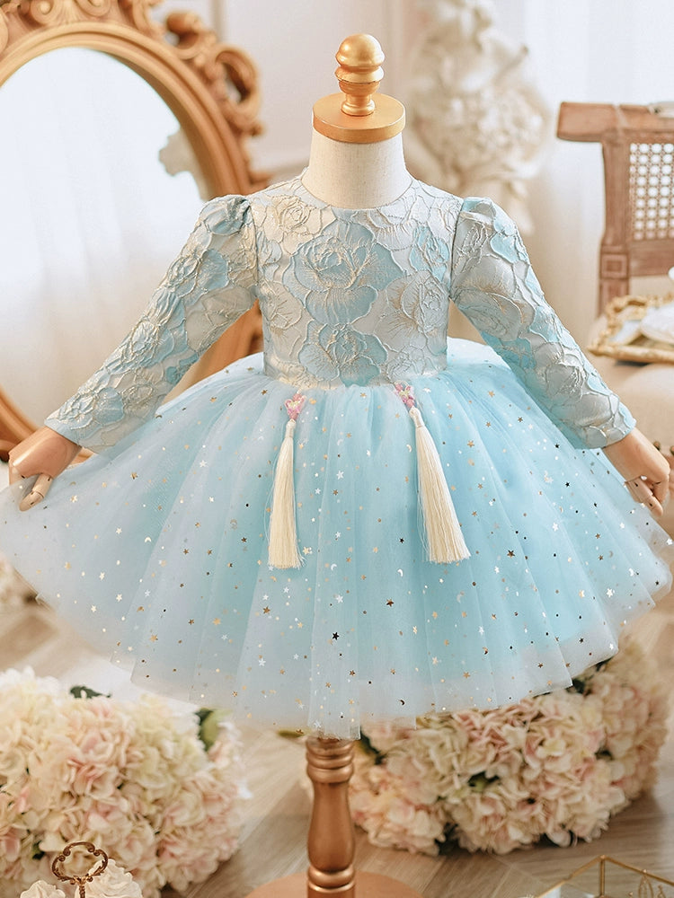Teal flower girl dress hotsell